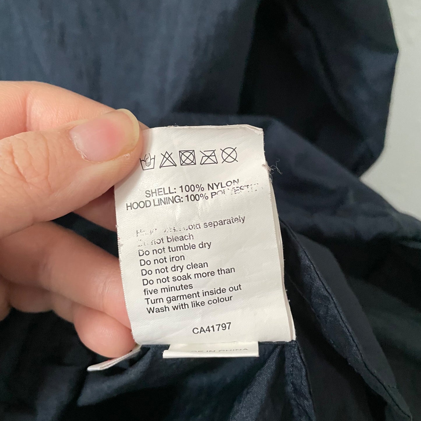 AAPE Blue Hooded Graphic Logo Windbreaker Jacket Men's Small By A Bathing Ape