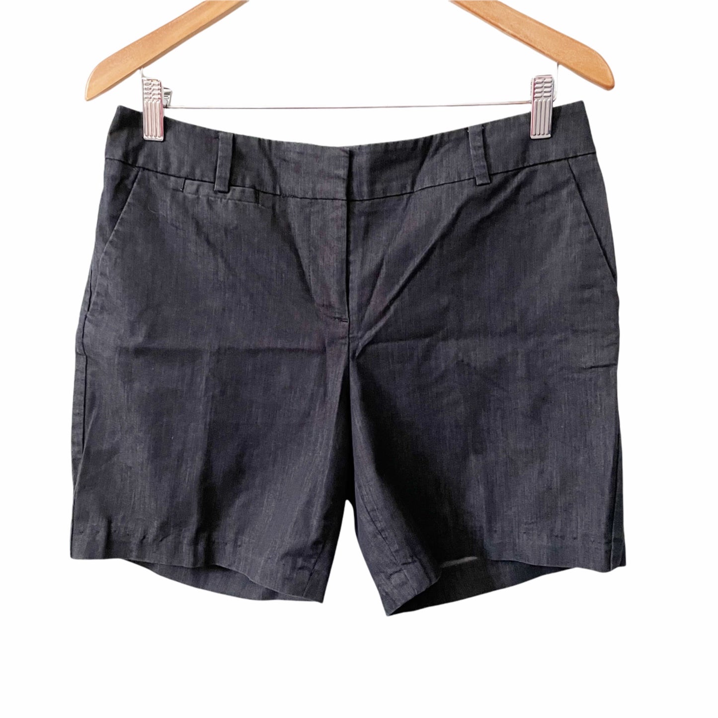 Talbots Blue Mid Rise Trouser Shorts Womens 4 Modest Preppy Classic Nautical