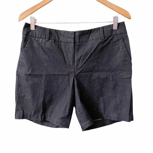 Talbots Blue Mid Rise Trouser Shorts Womens 4 Modest Preppy Classic Nautical