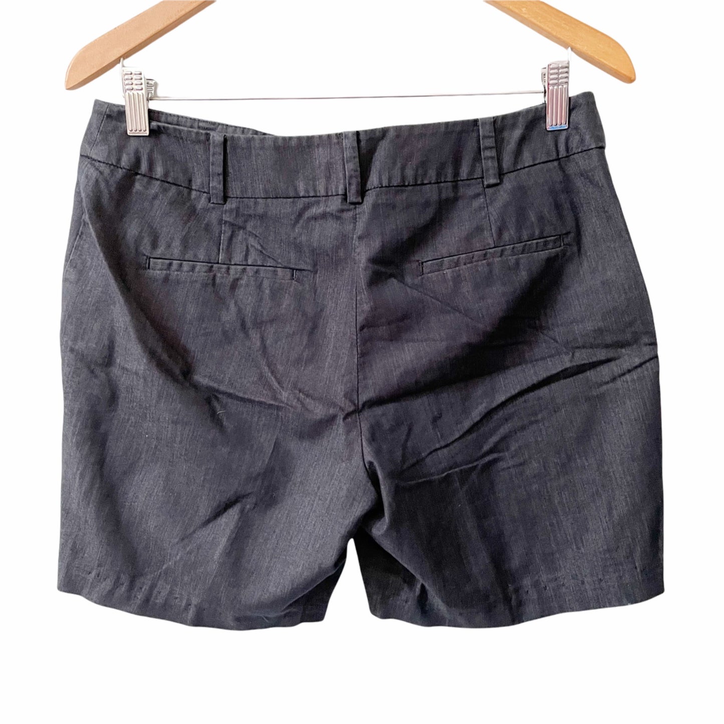 Talbots Blue Mid Rise Trouser Shorts Womens 4 Modest Preppy Classic Nautical