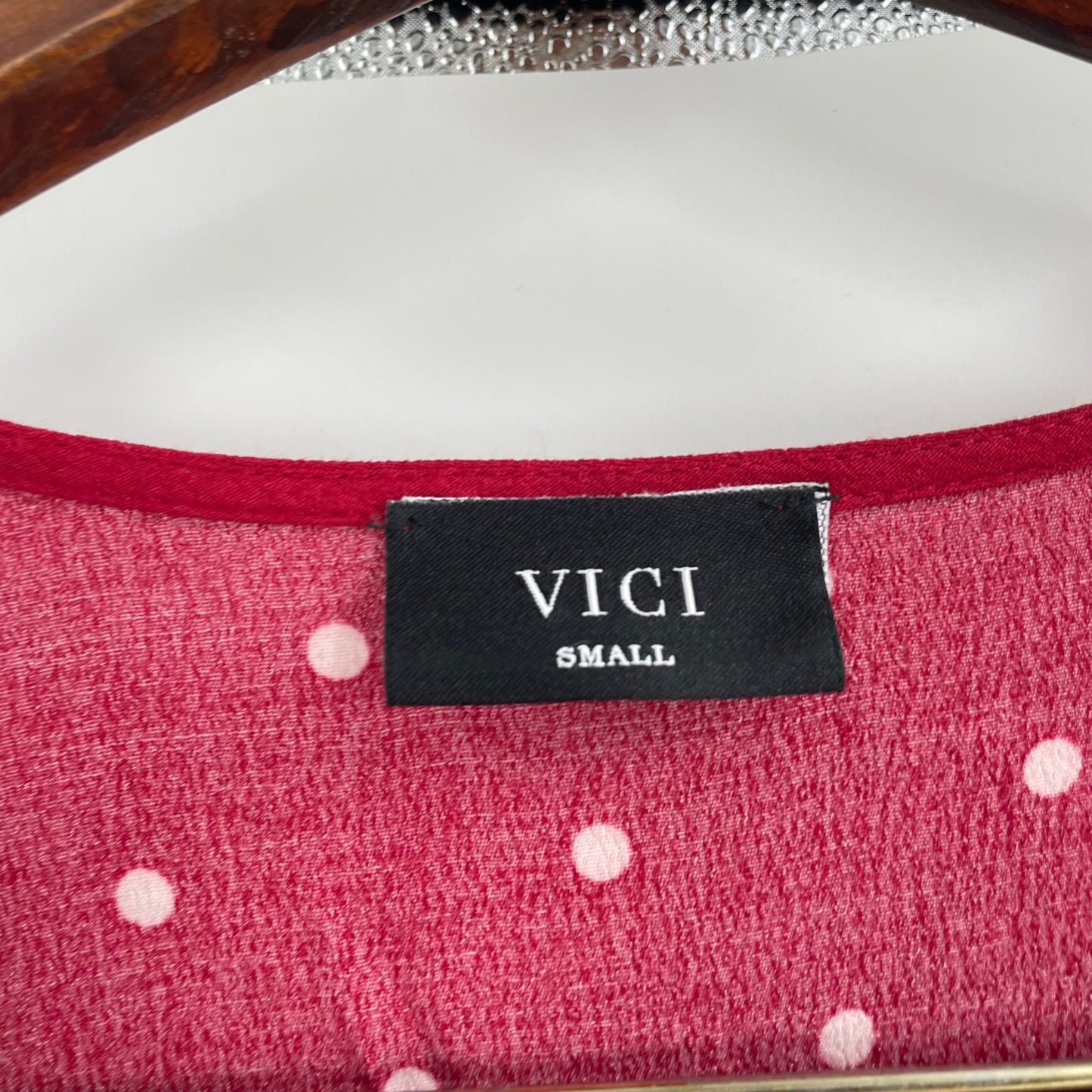 VICI Collection Mama Mia Polka Dot Red Wrap Maxi Dress Womens Size Small Retro