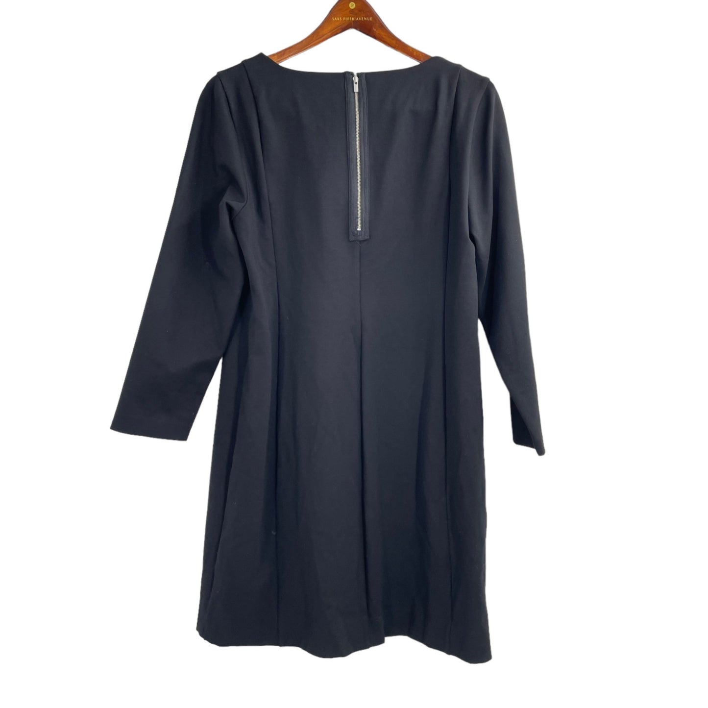 J. Crew Factory Black Long Sleeve Sheath Dress Womens Large Classic Minimalist
