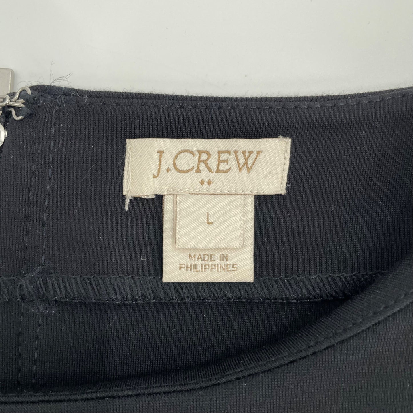 J. Crew Factory Black Long Sleeve Sheath Dress Womens Large Classic Minimalist