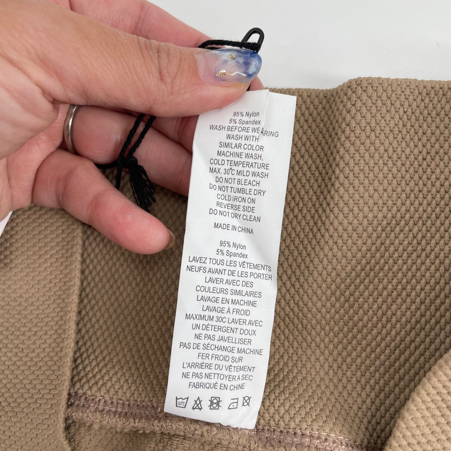 NWT Zyia Firm & Free Seamless Leggings 7/8 Womens Size XL Athleisure Taupe