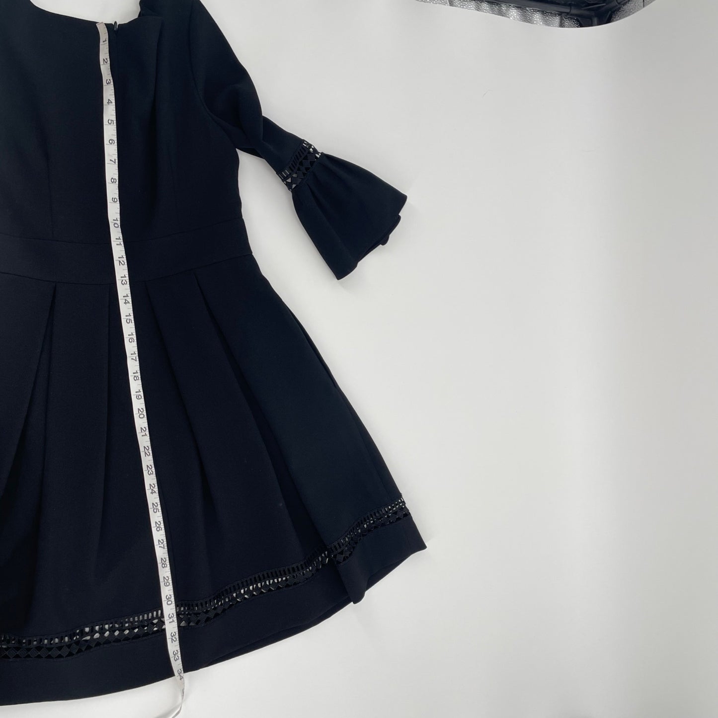Eliza J Black Flare Sleeve Fit & Flare Dress Women's Size 4 Wednesday Addams