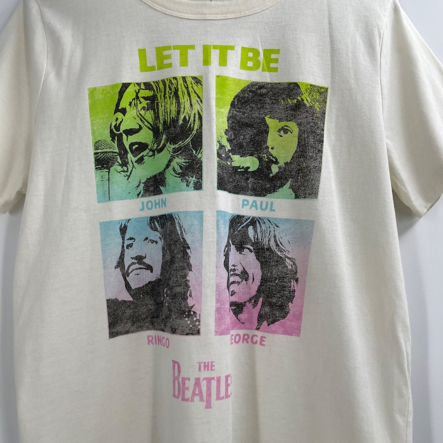 The Beatles "Let it Be" Short Sleeve Graphic Band T-Shirt Womens Size XL