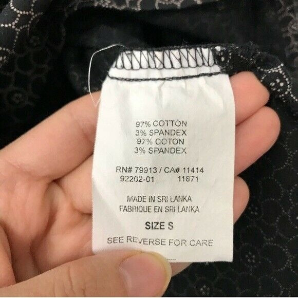 Motherhood Maternity Waist Tie Shirt Womens Size Small Split Neck Geometric