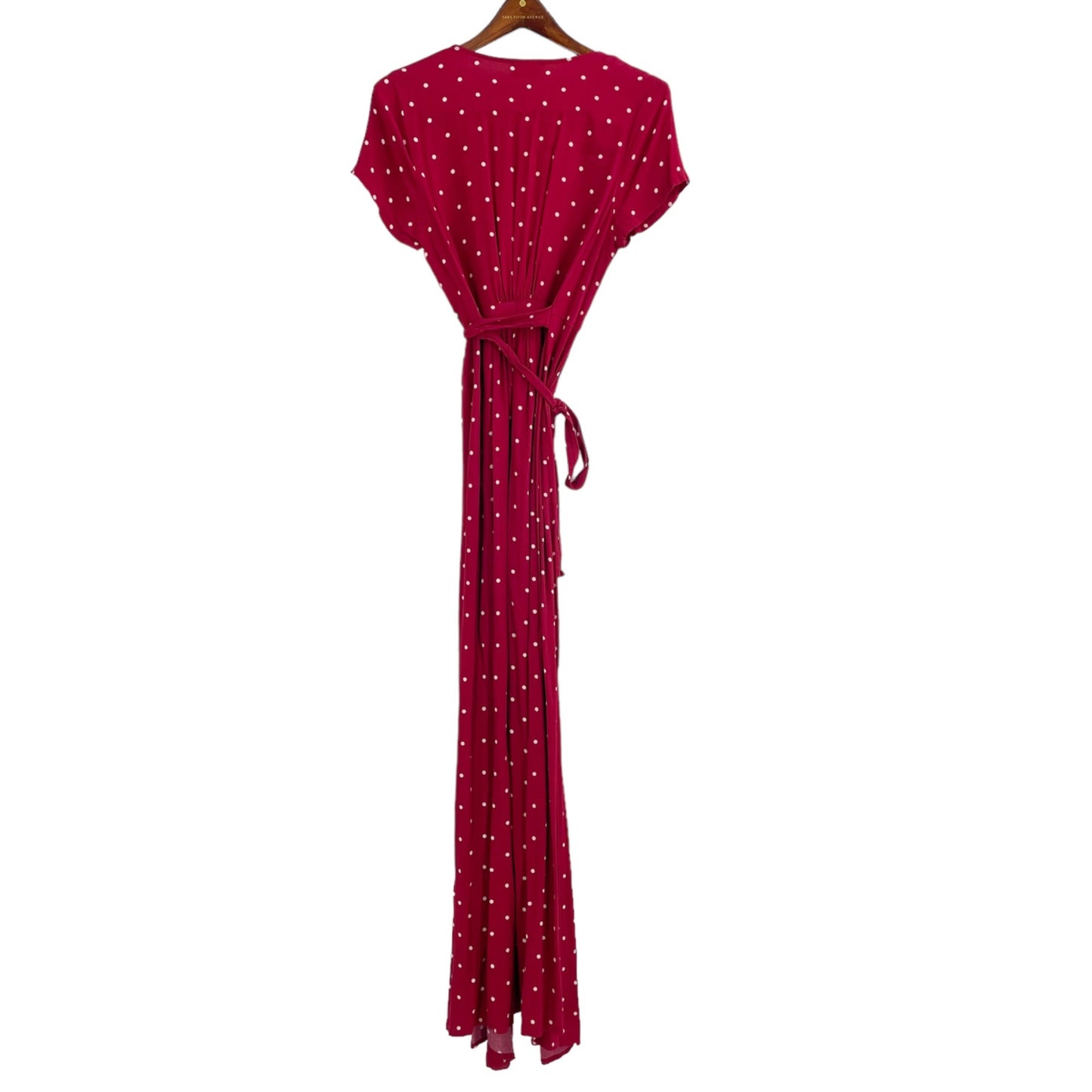 VICI Collection Mama Mia Polka Dot Red Wrap Maxi Dress Womens Size Small Retro