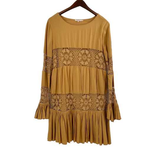 Revolve Tularosa Berkley Yellow Crochet Lace Long Sleeve Dress Womens Medium