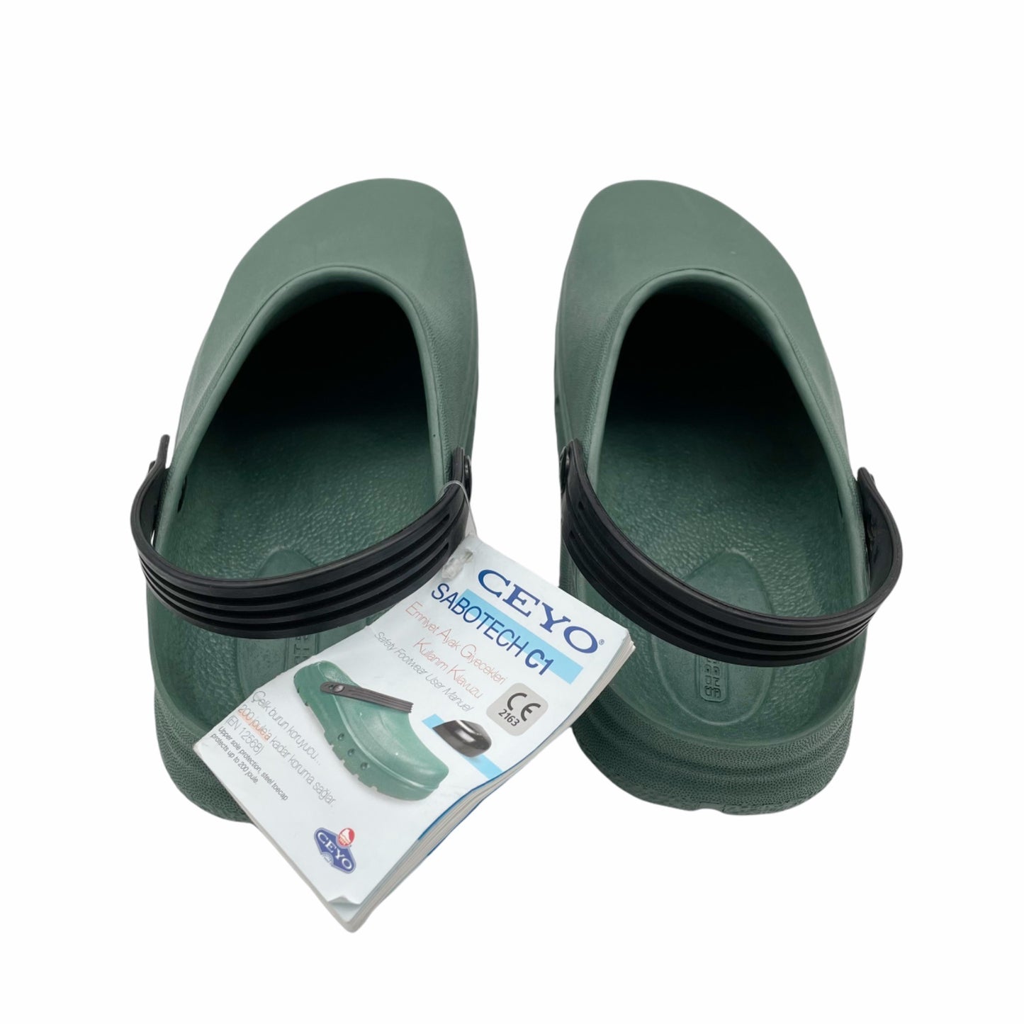 NWT Ceyo Sage Green Comfort Clogs Womens Size 5-6 Breathable Comfort Sabotech C1