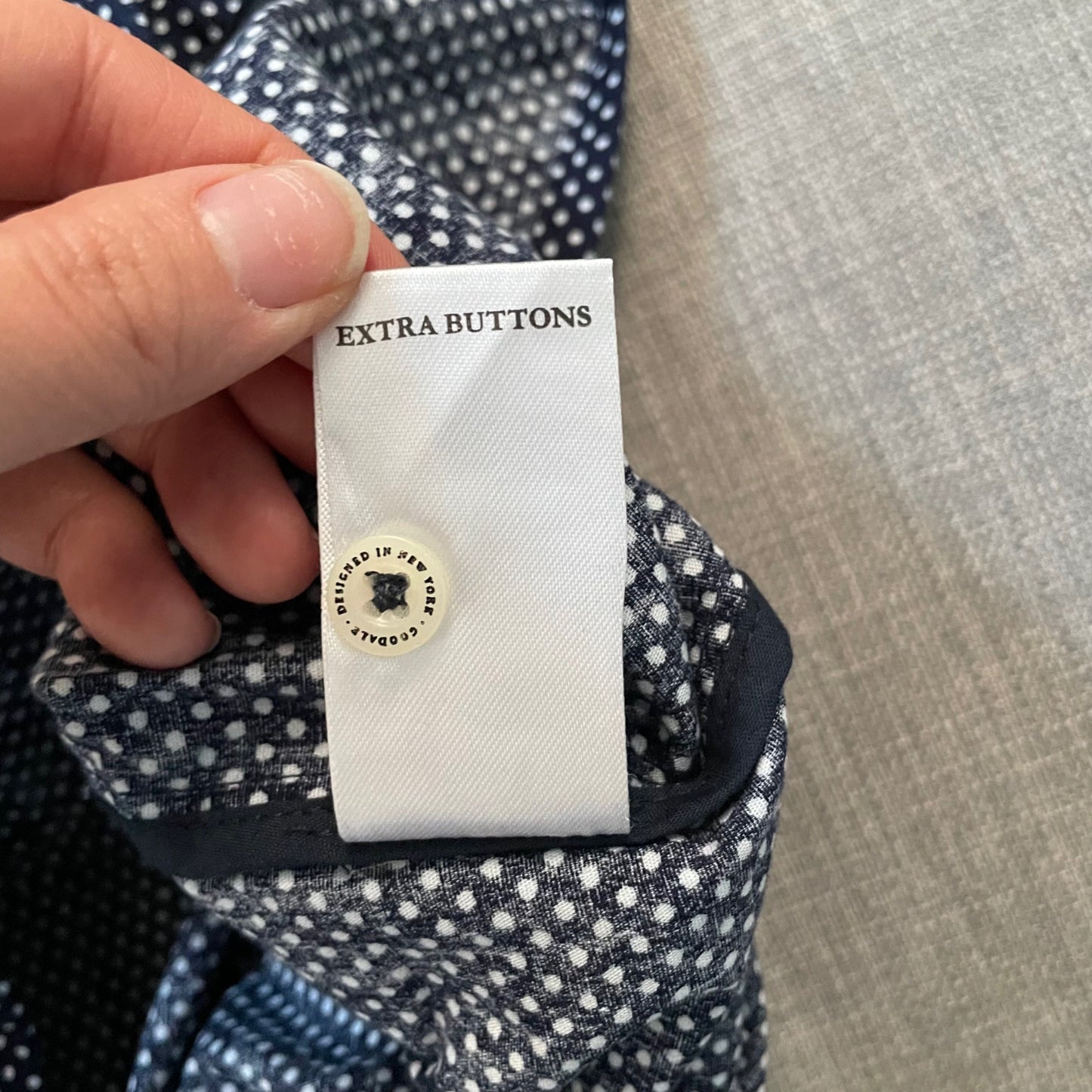 Goodale Blue White Polka Dot Button Up Formal Vest Mens Size Medium Suit Wear