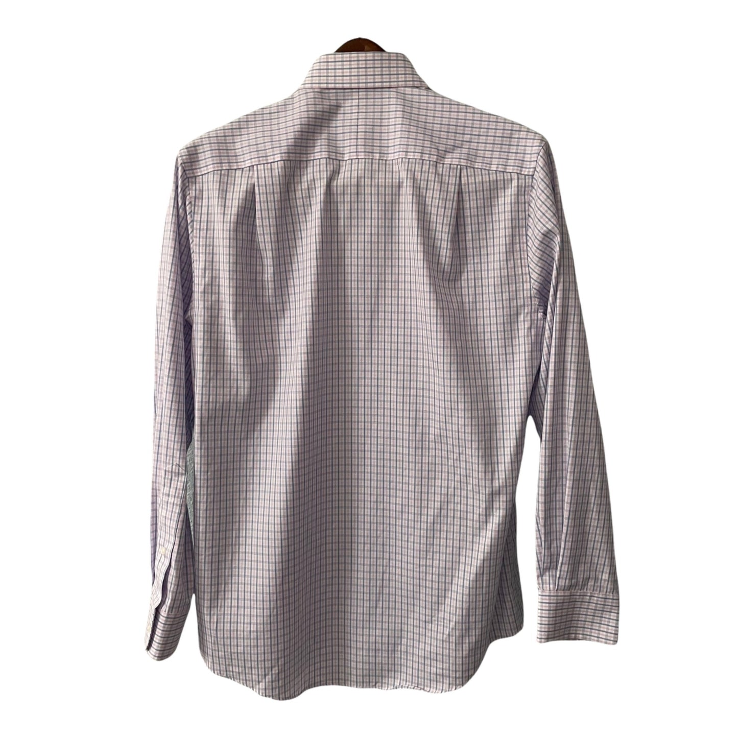 Jos A. Bank 1905 Non-Iron Slim Fit Grid Button Up Shirt Mens 15.5 Classic Work