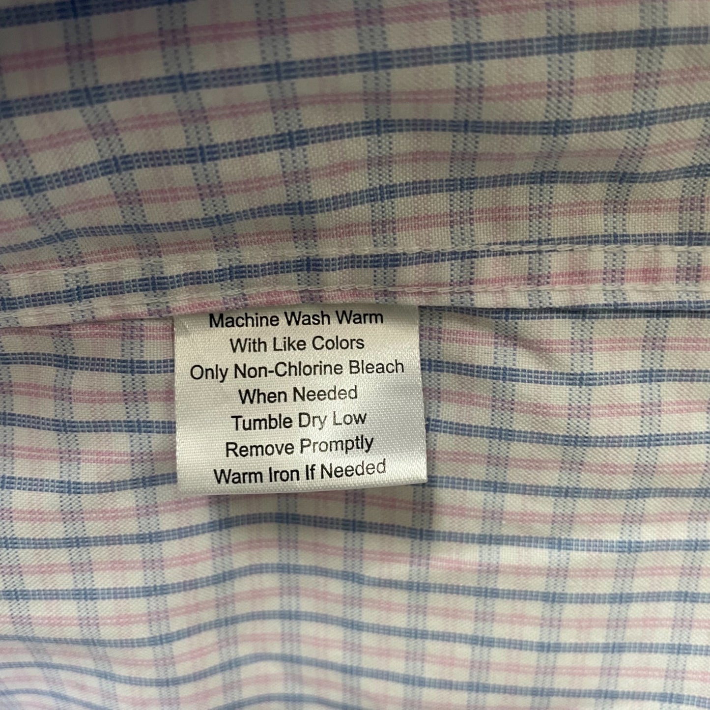 Jos A. Bank 1905 Non-Iron Slim Fit Grid Button Up Shirt Mens 15.5 Classic Work