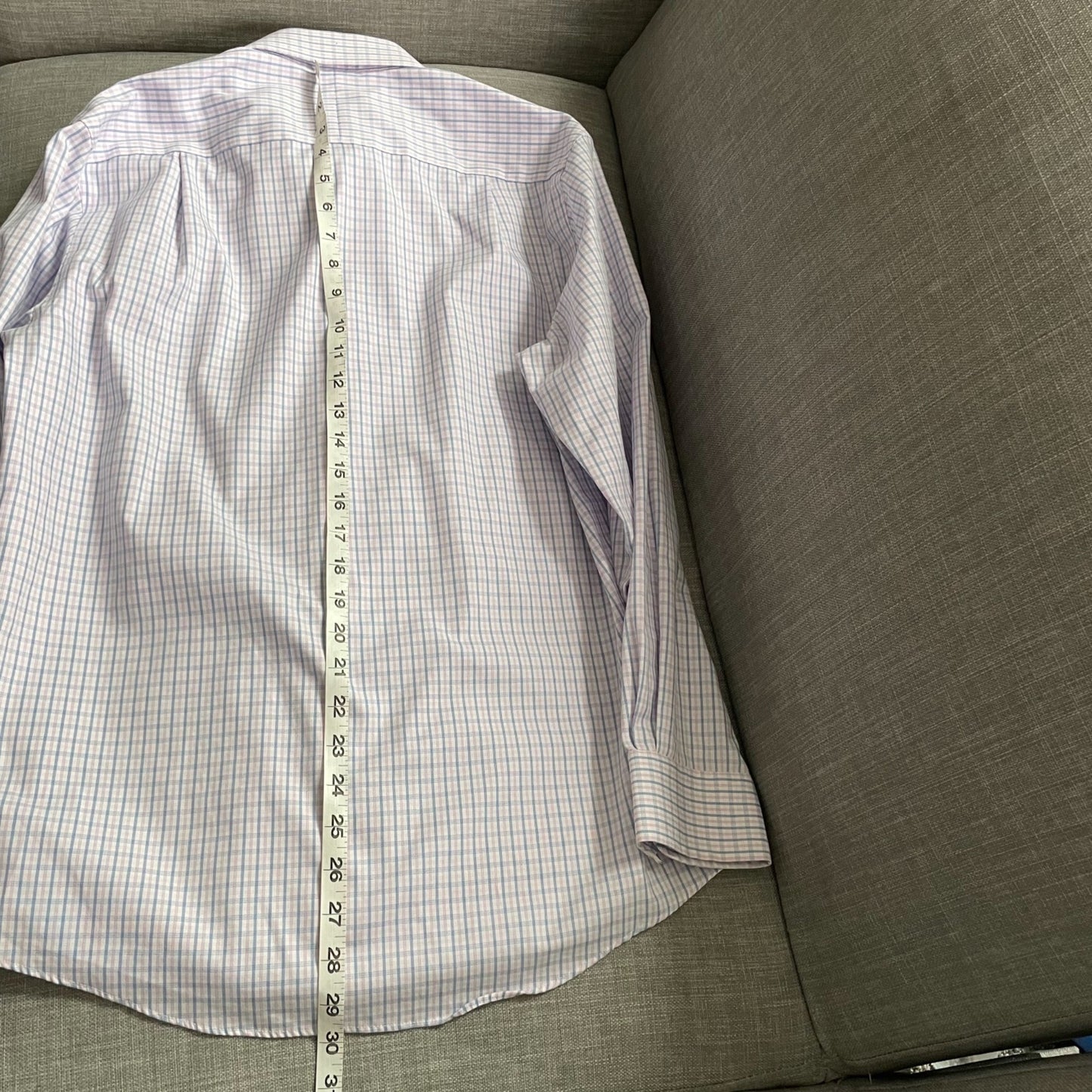 Jos A. Bank 1905 Non-Iron Slim Fit Grid Button Up Shirt Mens 15.5 Classic Work