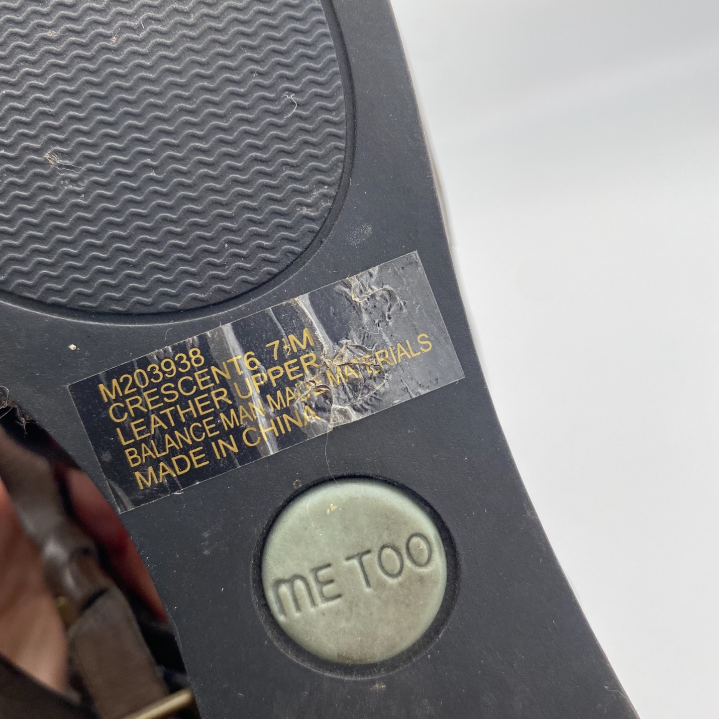 Vintage Y2K Me Too Brown Crescent Strappy Leather Wedges Sandals Womens 7.5M