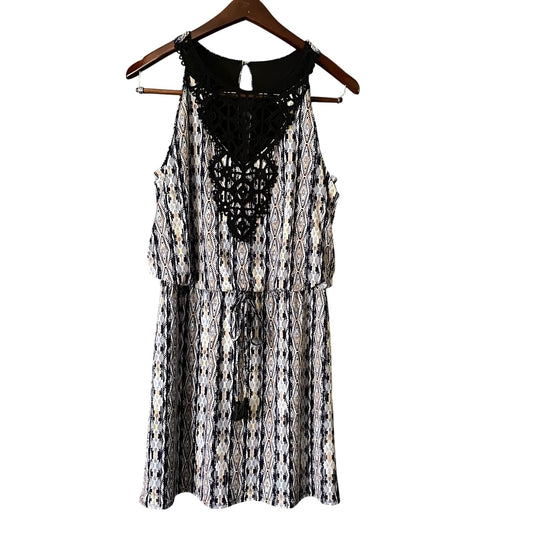 White House Black Market Crochet Blouson Sleeveless Dress Womens Small Boho Chic