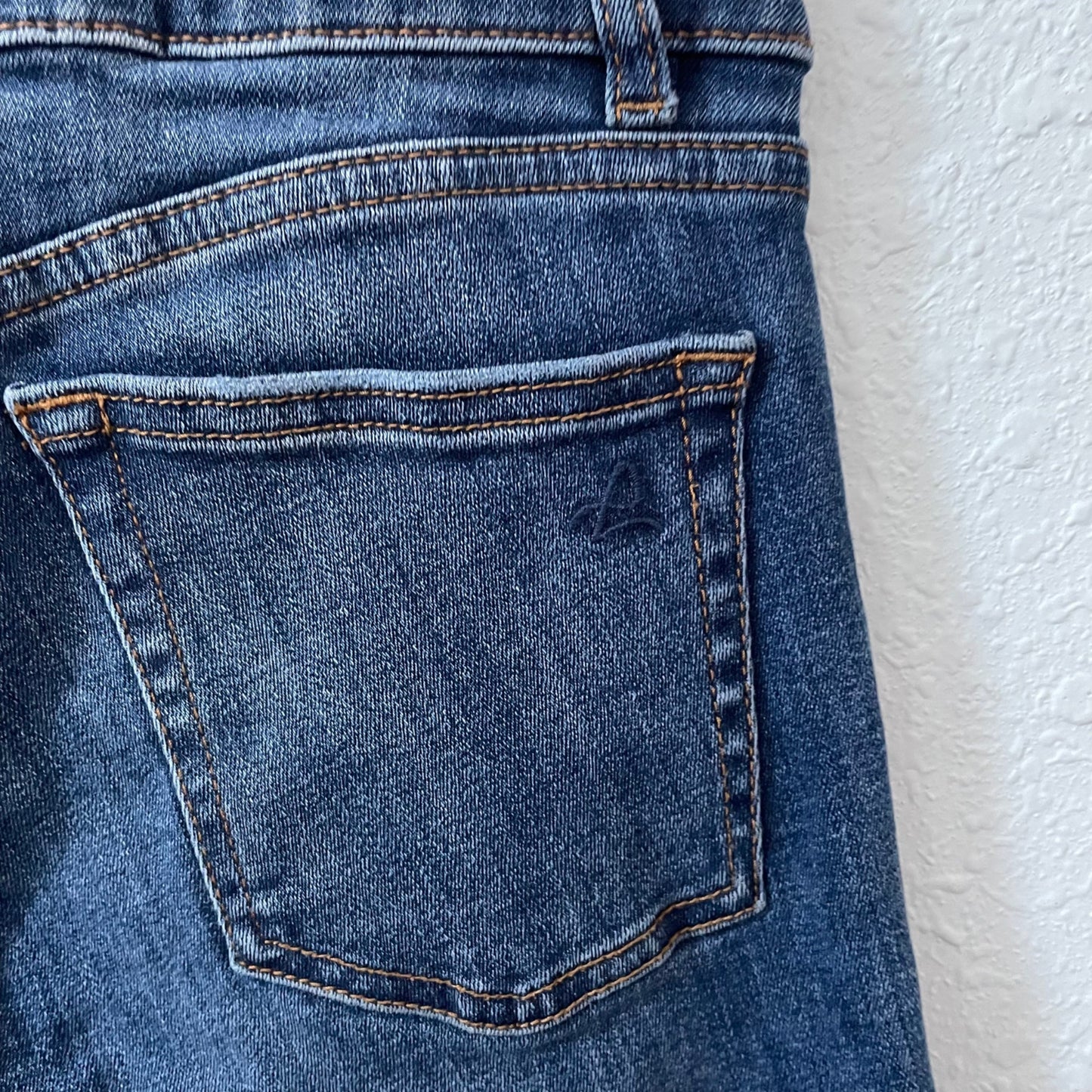 DL1961 Distressed Florence Instasculpt Raw Hem Skinny Jeans Womens 25 Mid Rise