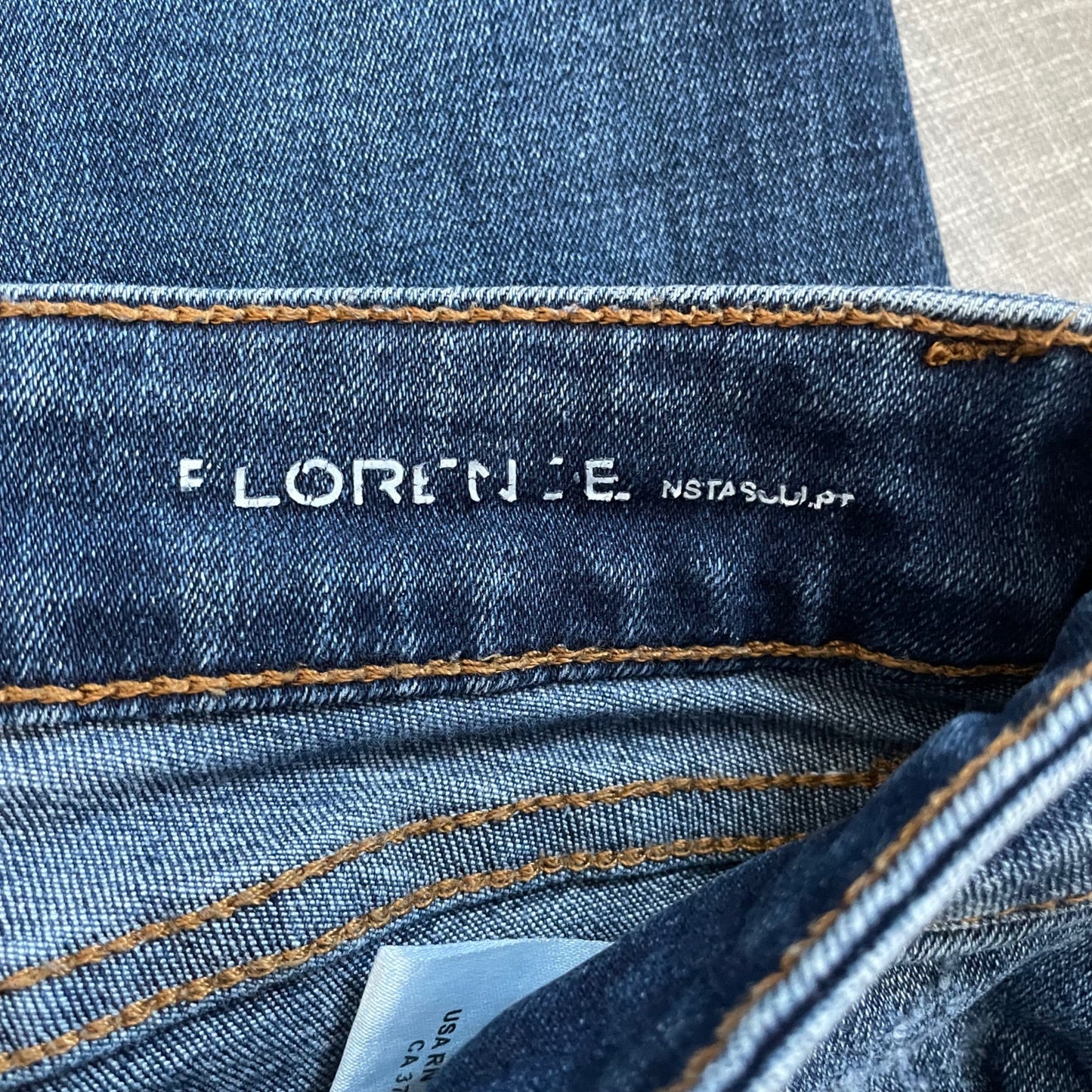 DL1961 Distressed Florence Instasculpt Raw Hem Skinny Jeans Womens 25 Mid Rise