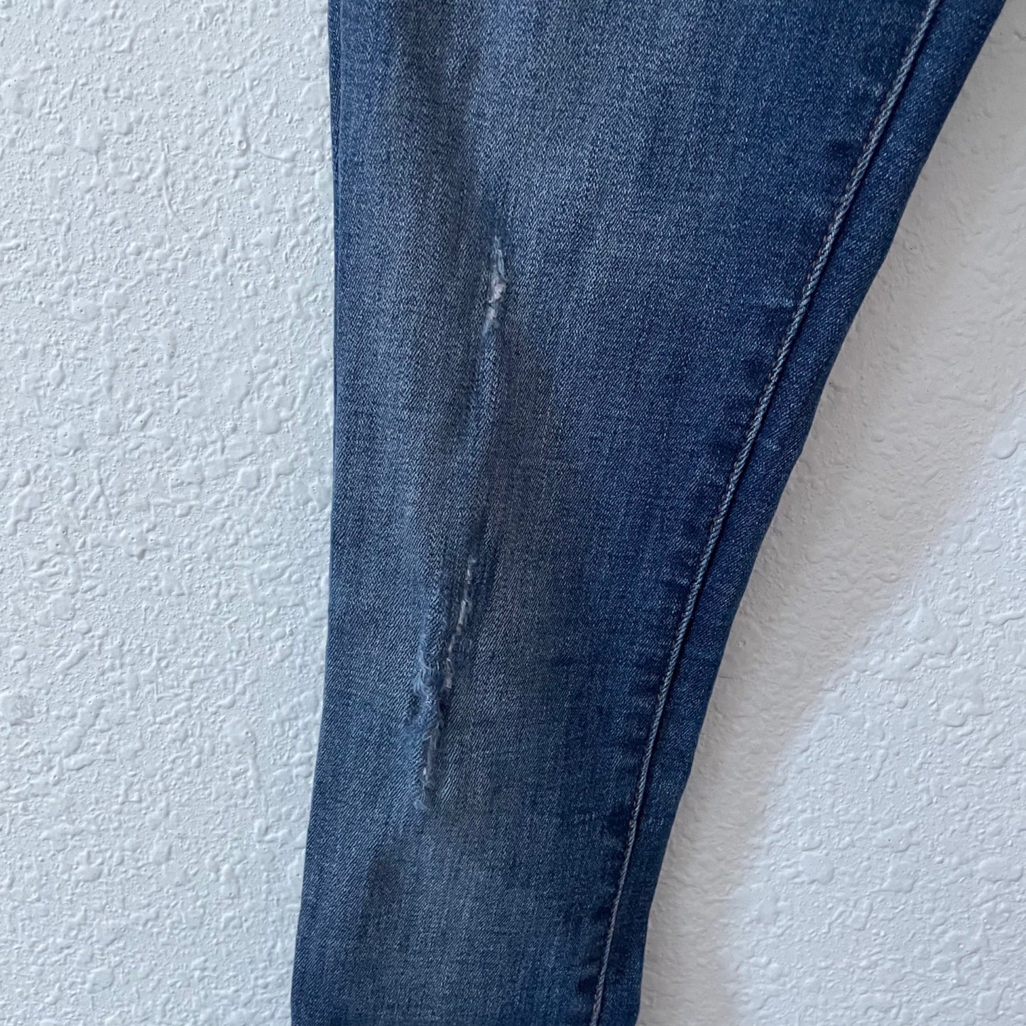 DL1961 Distressed Florence Instasculpt Raw Hem Skinny Jeans Womens 25 Mid Rise