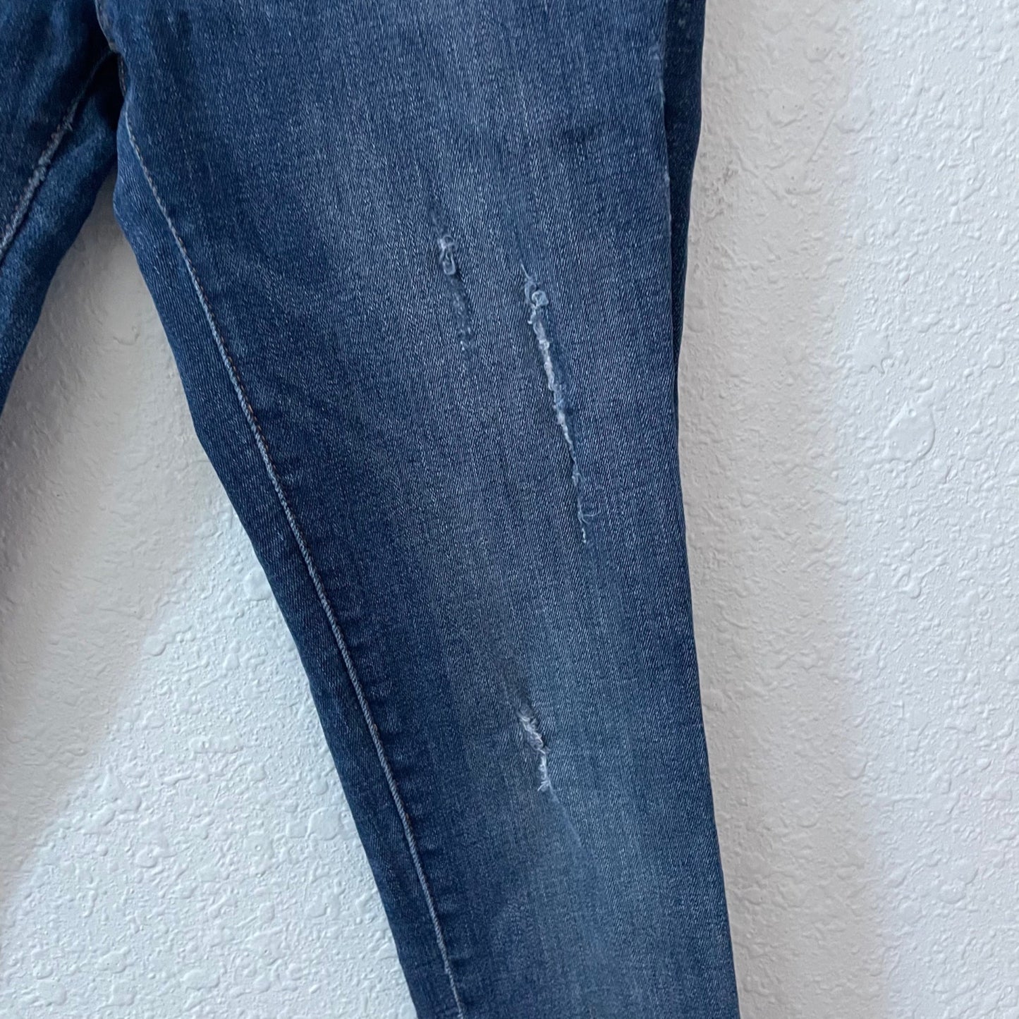 DL1961 Distressed Florence Instasculpt Raw Hem Skinny Jeans Womens 25 Mid Rise