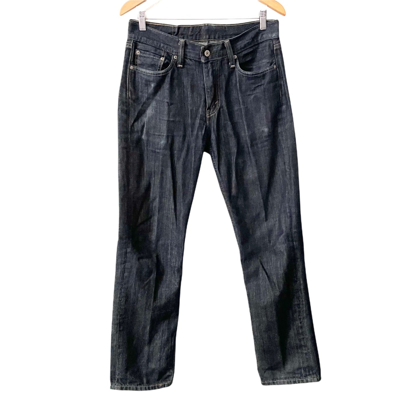 Levi's 514 Straight Leg Dark Wash Jeans Mens 30x30 Casual Denim Cotton Everyday