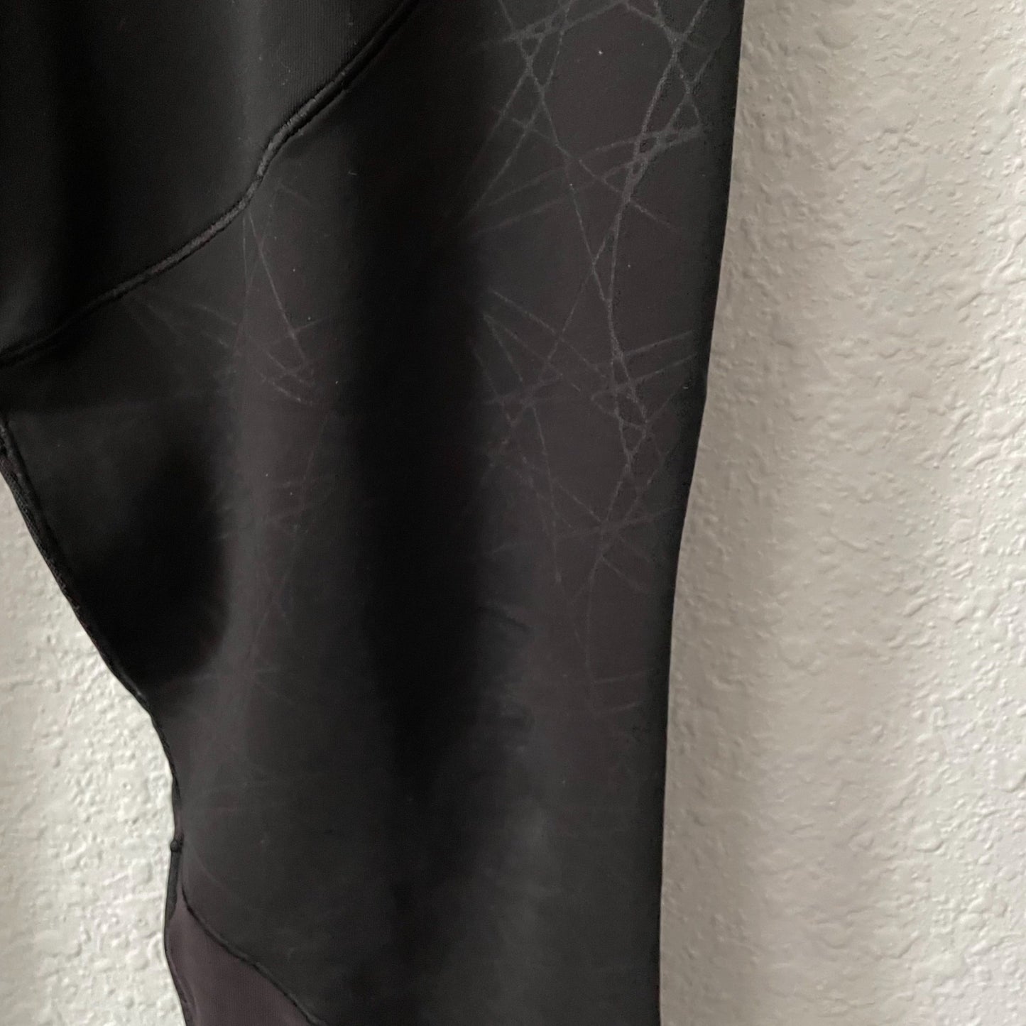 Adidas Climalite Black Mid Rise Leggings Mesh Womens Small Geometric Athletic