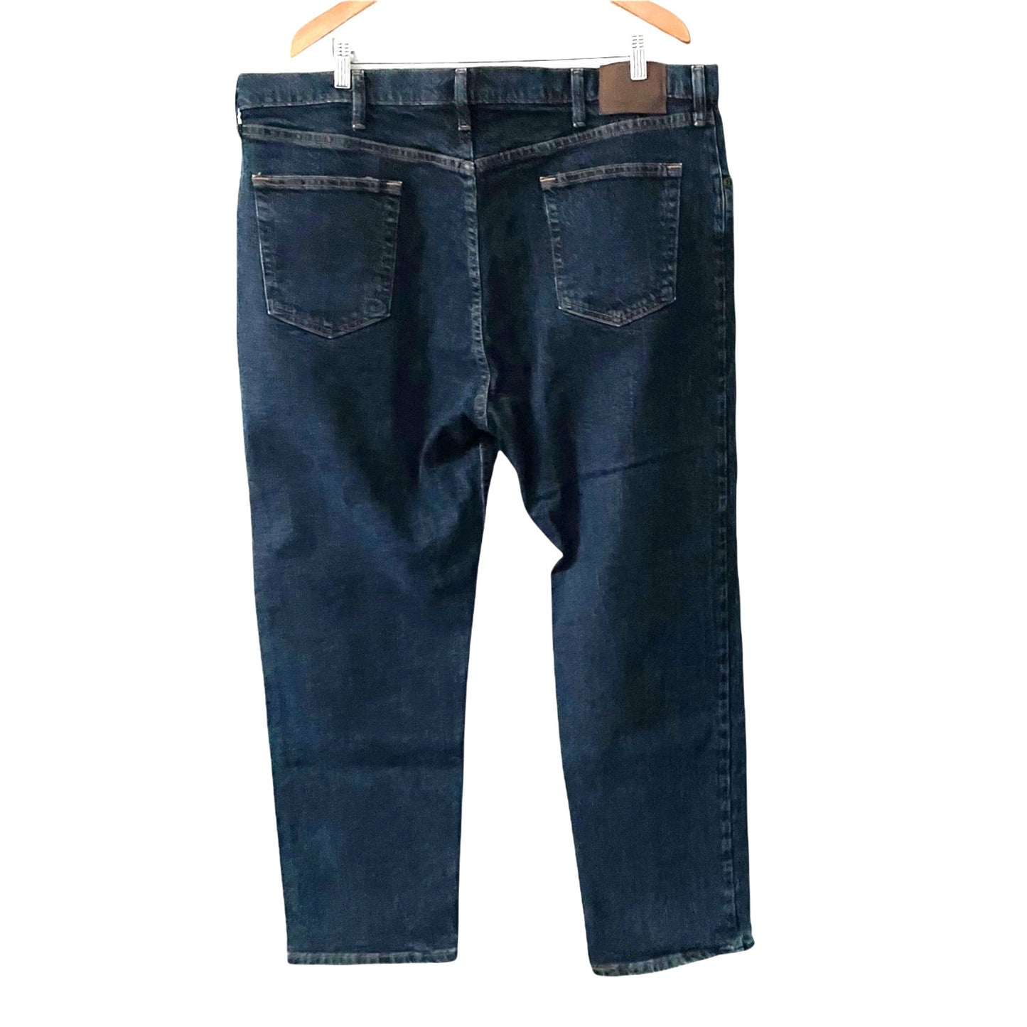Wrangler Regular Fit Straight Leg Dark Wash Jeans Mens Size 42x30 Casual Denim
