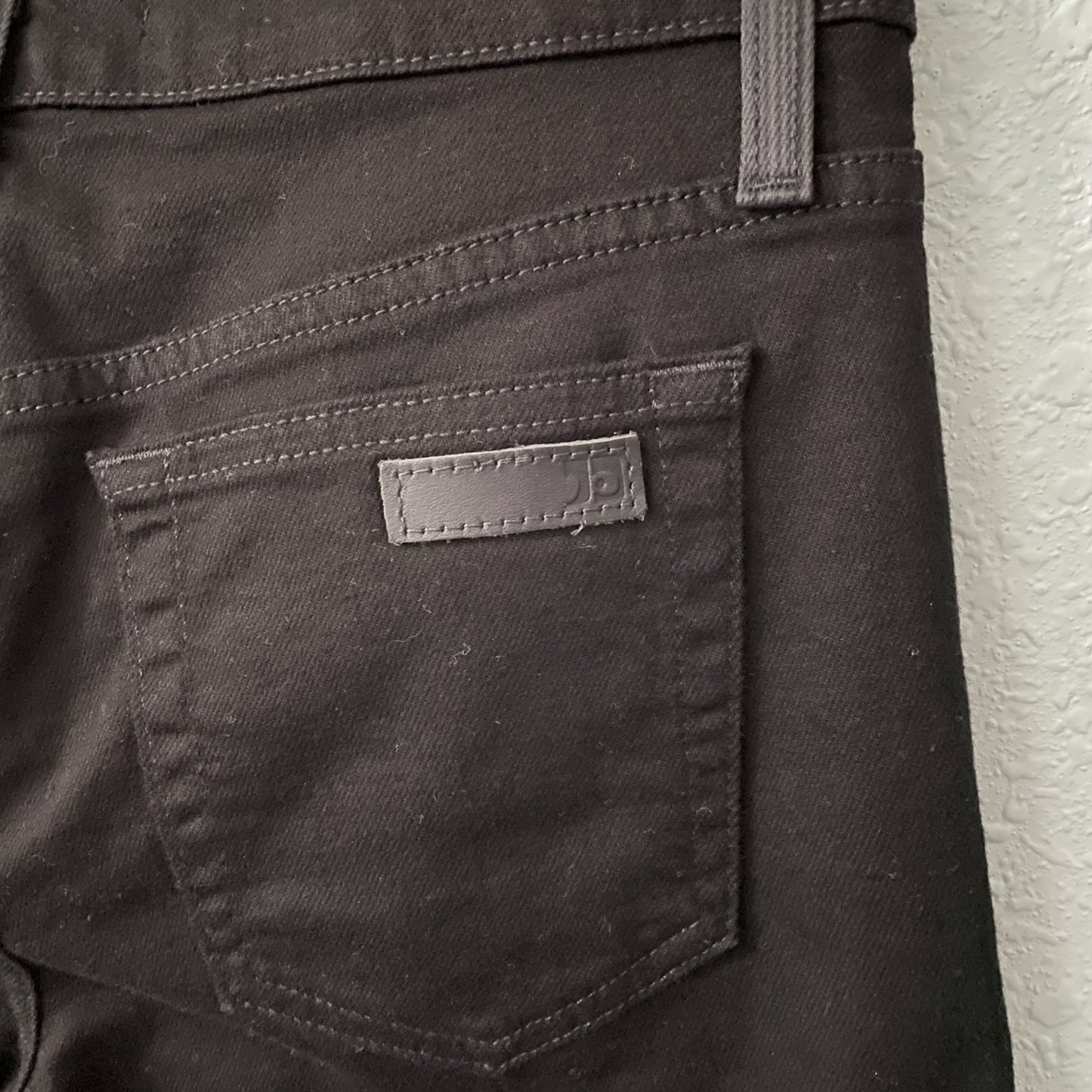 Joe's Jeans Polly Black Skinny Coated Front Panel Mid Rise Denim Jeans Womens 27