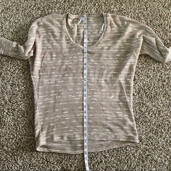 Splendid Scoop Neck Bat Wing Sleeve Marled Knit Top Womens Small Boho Lagenlook
