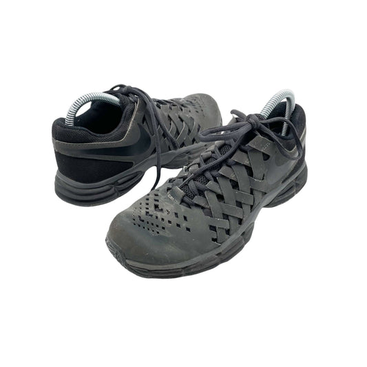 Nike Mens 7 Black Lunar Fingertrap Trainer Woven Athletic Shoes Sneakers Gym