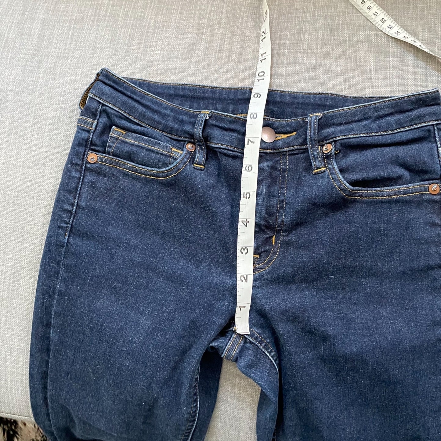 Muji Skinny Jeans Mid Rise Womens 24 Normcore Casual Capsule Wardrobe Stretch