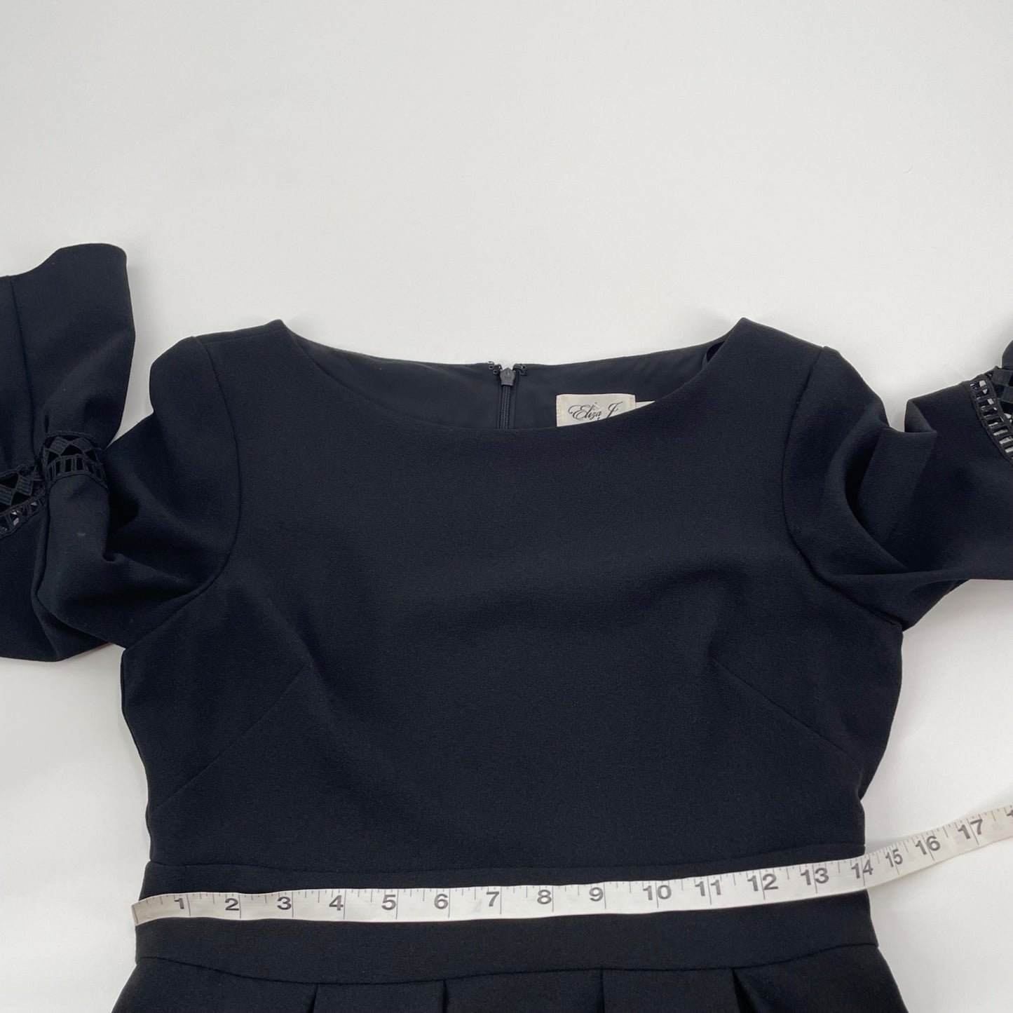 Eliza J Black Flare Sleeve Fit & Flare Dress Women's Size 4 Wednesday Addams