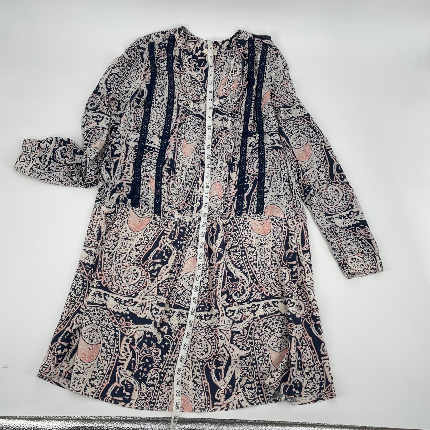 Anthropologie Tiny Caviana Paisley Button Front Dress Womens Size Small Pockets