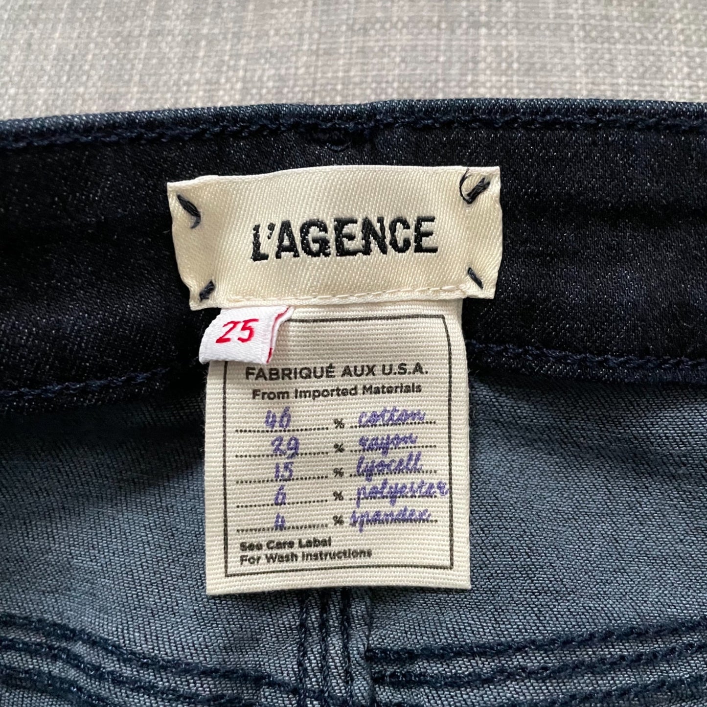 L'AGENCE Marguerite High Rise Skinny Jeans Womens Size 25 Dark Wash Classic Chic