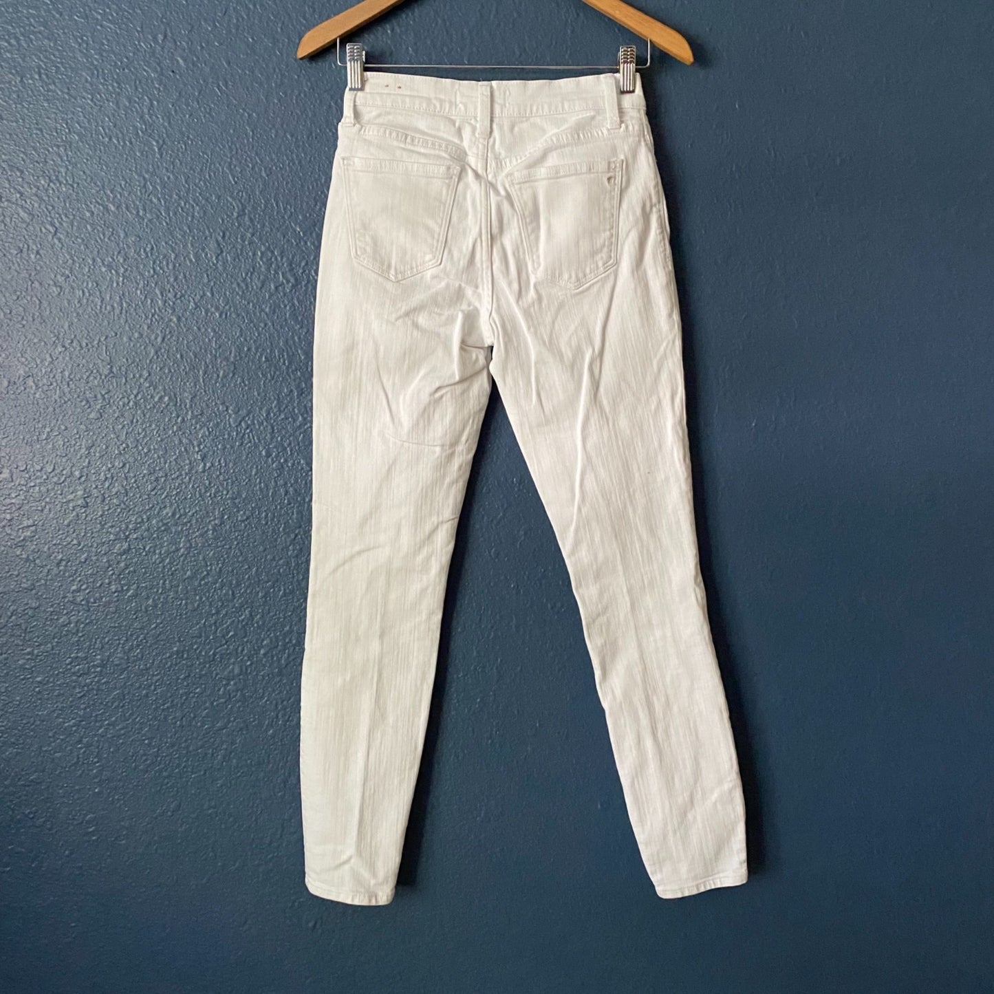 Madewell High Riser Skinny White Jeans Womens Size 24 Mid Rise Nautical Classic