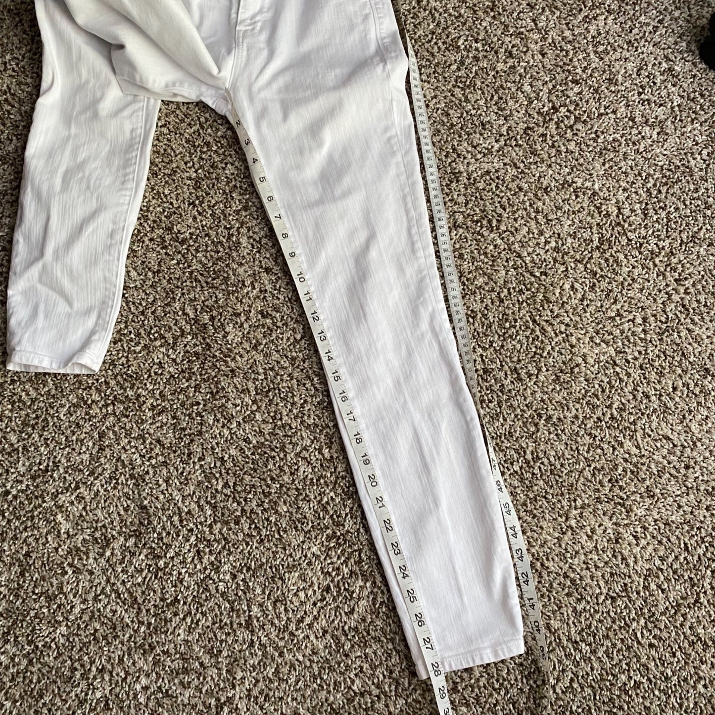 Madewell High Riser Skinny White Jeans Womens Size 24 Mid Rise Nautical Classic