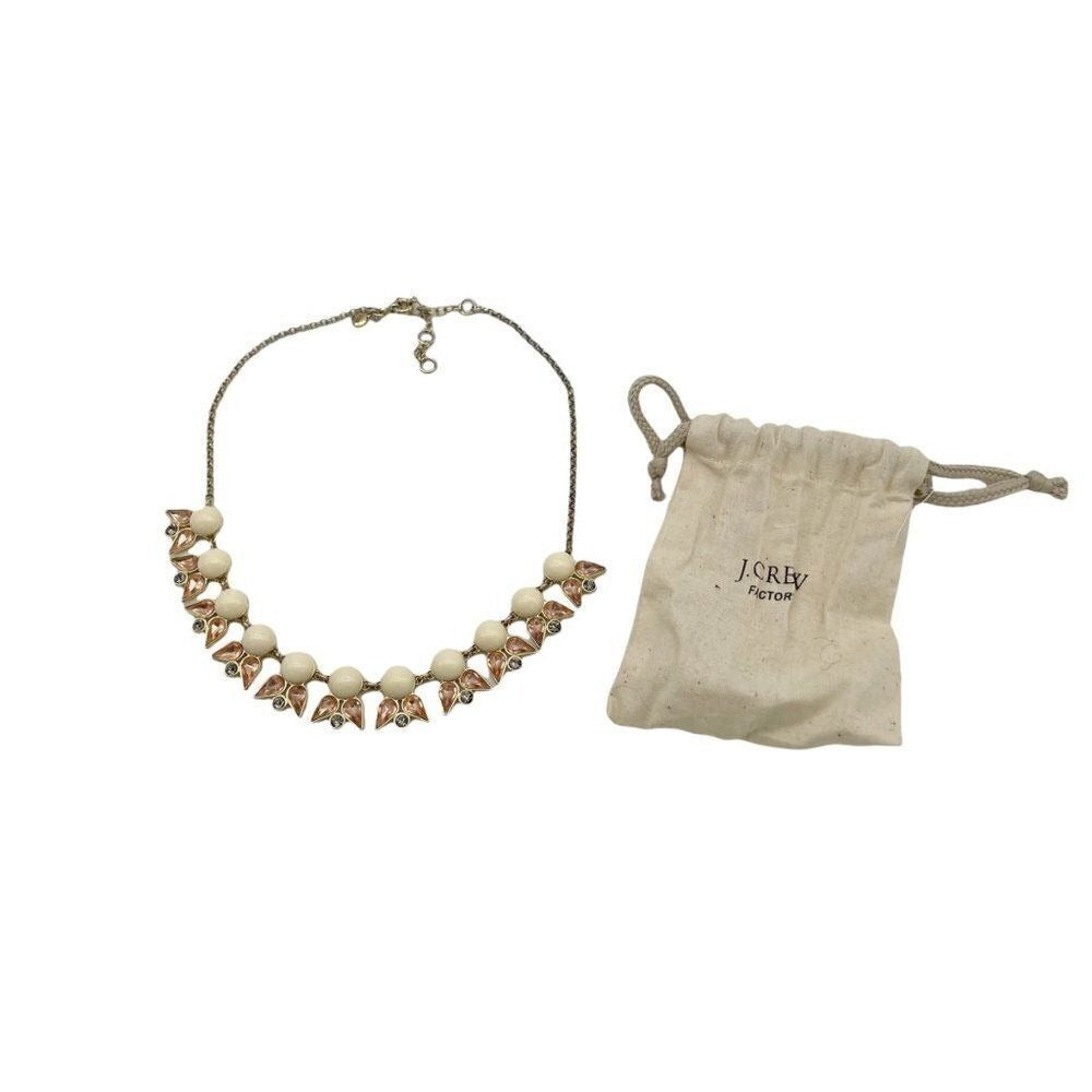 J. CREW Factory Pointed Petals Necklace Classic Jewels Clasp Closure Dressy