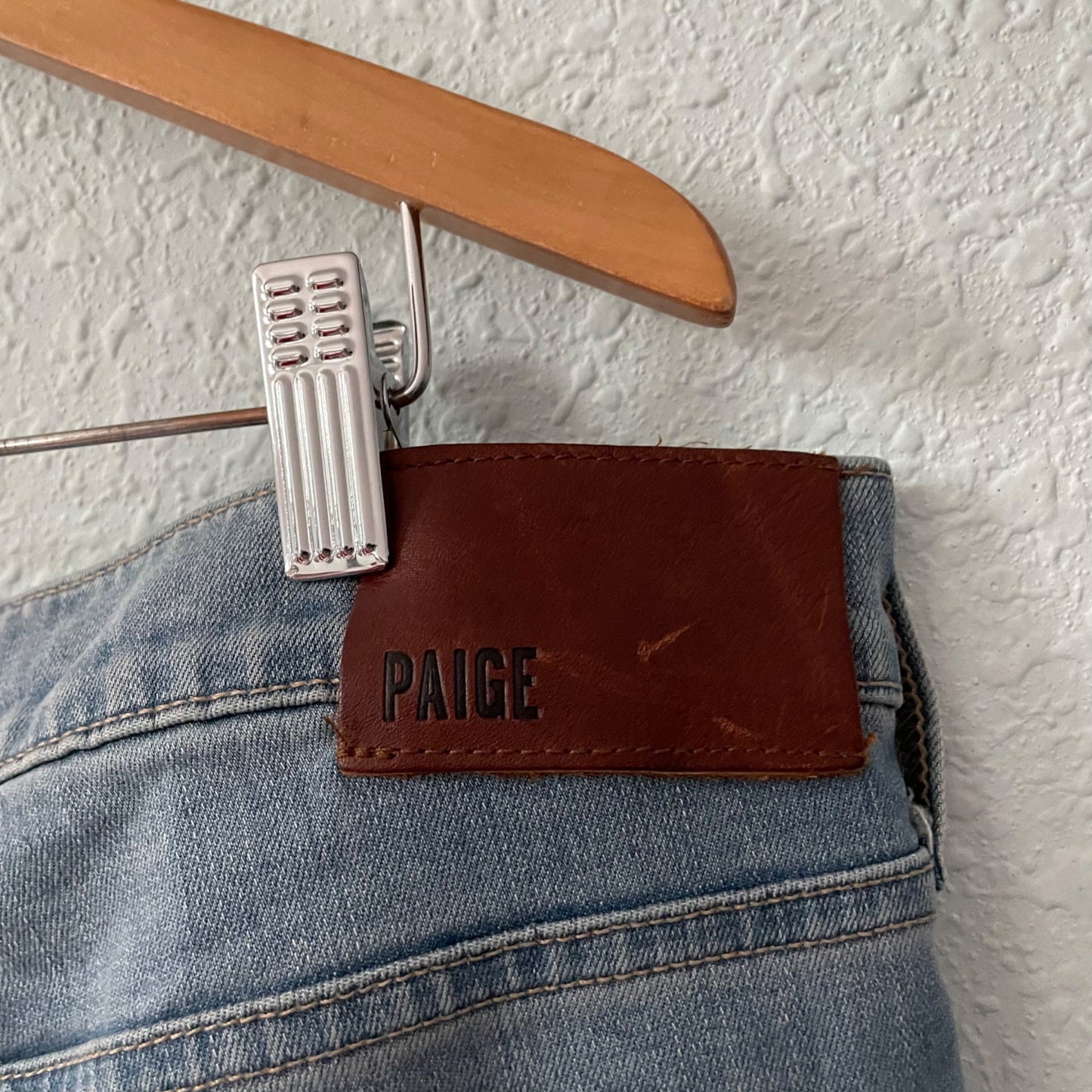 PAIGE Lennox Light Wash Slim Fit Blue Jeans Mens Size 38 Casual Denim Stretch