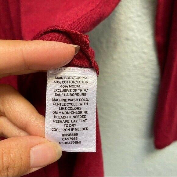 NWT Abound Lightweight Long Sleeve Scoop Neck Layering T-Shirt Womens XXS Red