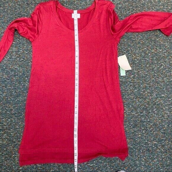 NWT Abound Lightweight Long Sleeve Scoop Neck Layering T-Shirt Womens XXS Red