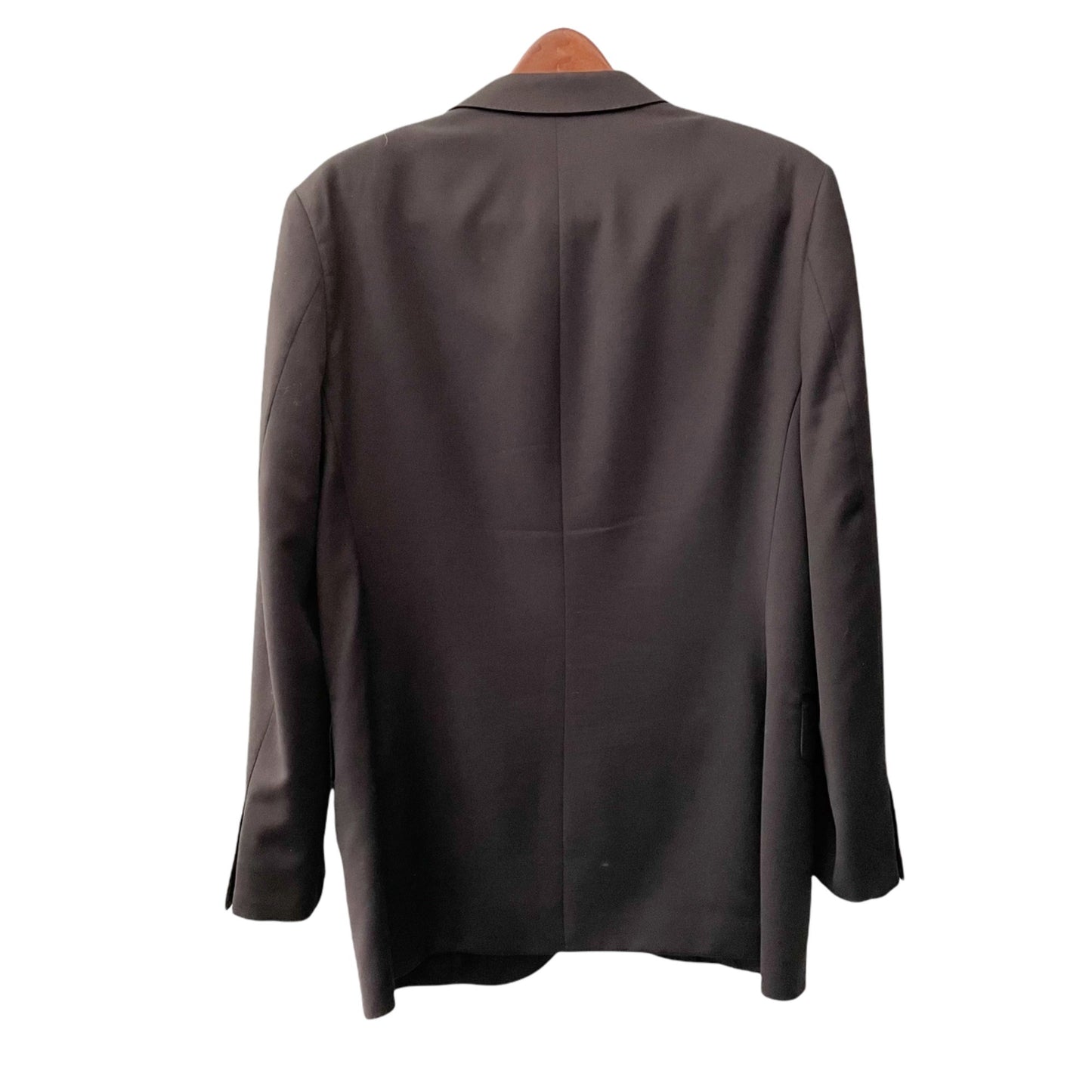 Express Wool Blend Mens 40R 2 Button Blazer Suit Jacket Black Classic Formal