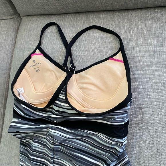 Athleta Shorebreak V-Neck Swim Dress Padded Bra Womens Size XXS Swimwear Vacay