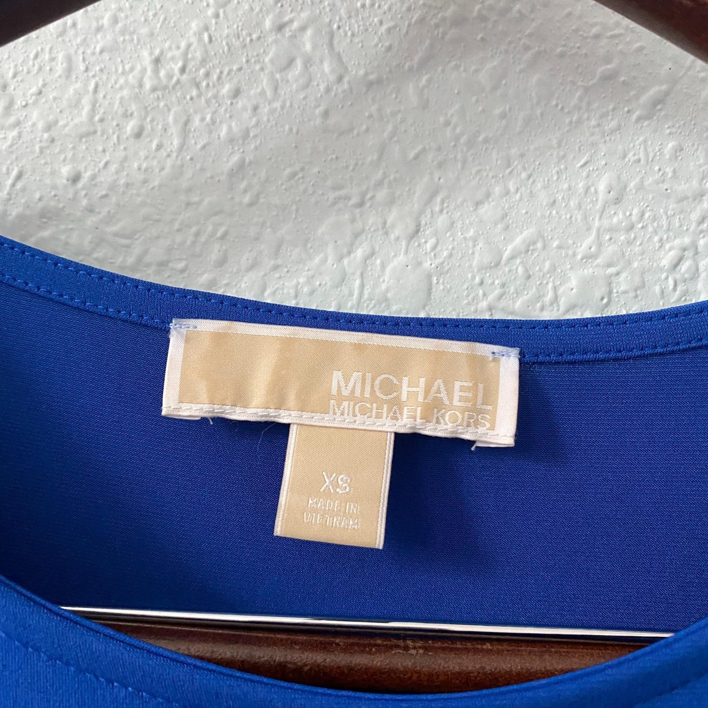 MICHAEL Michael Kors Blue Asymmetrical Dress Womens XS Grecian Flattering Slinky