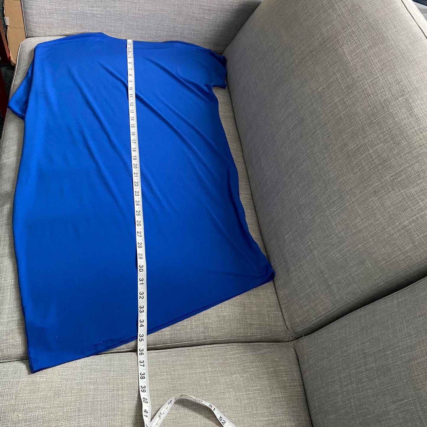 MICHAEL Michael Kors Blue Asymmetrical Dress Womens XS Grecian Flattering Slinky