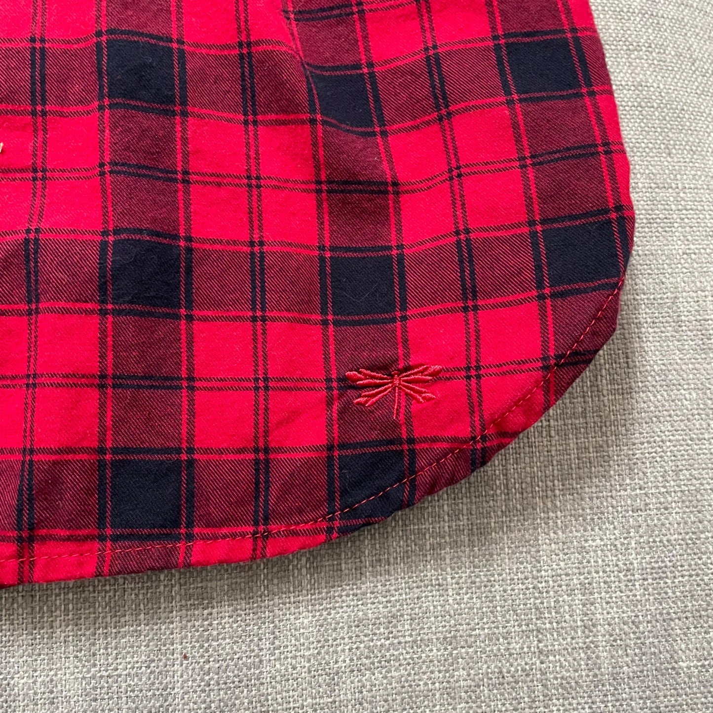Talbots Red Plaid Flannel Button Up Shirt Womens Size Petite Business Casual