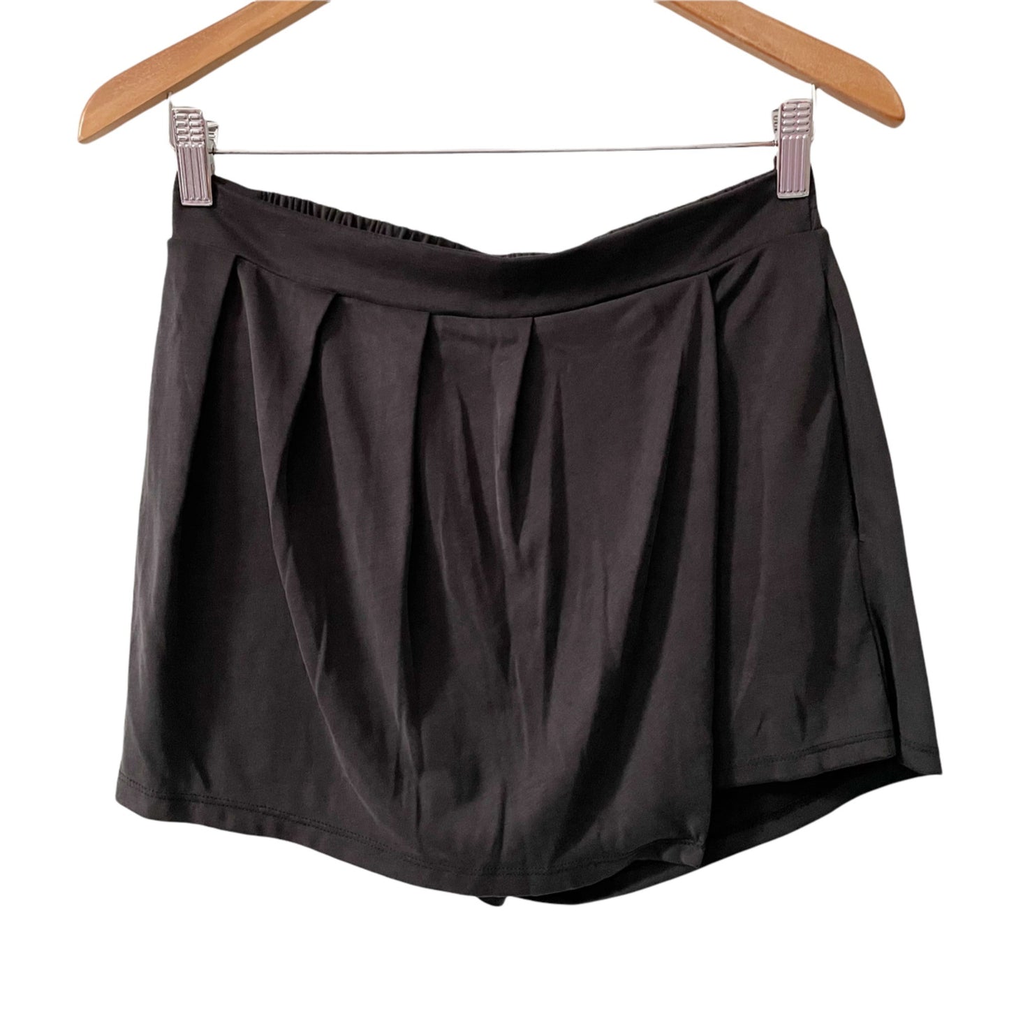Splendid Black Elastic Waist Pull On Skort Womens Size XS Pleated Casual Comfort