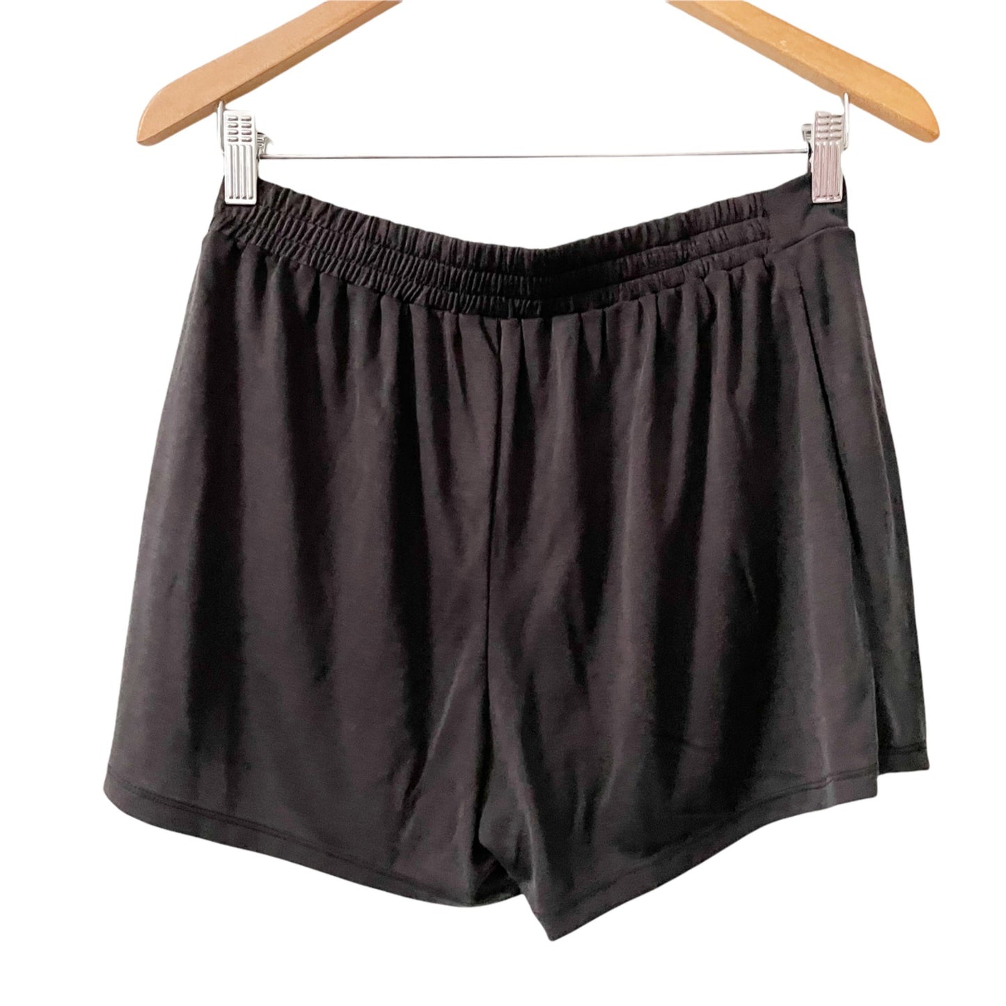 Splendid Black Elastic Waist Pull On Skort Womens Size XS Pleated Casual Comfort