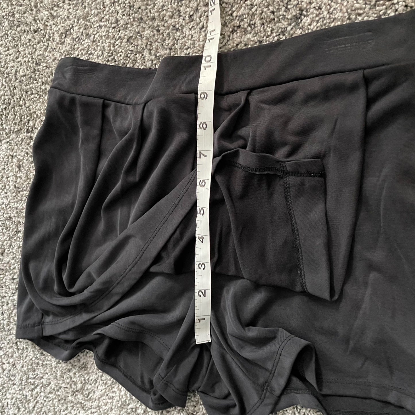 Splendid Black Elastic Waist Pull On Skort Womens Size XS Pleated Casual Comfort