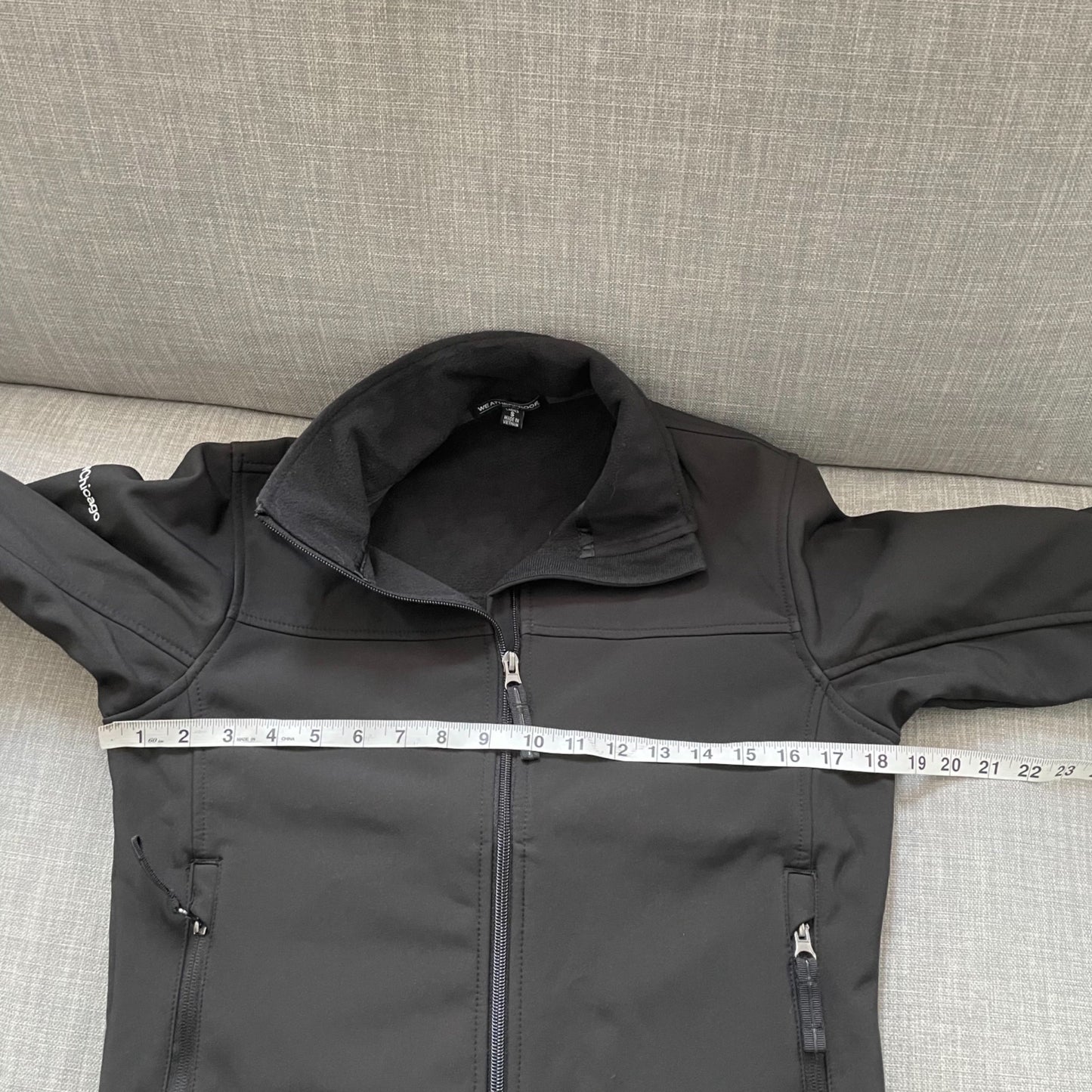 NWT Weatherproof Black Soft Shell Full Zip Jacket Womens Small Zippered Pockets