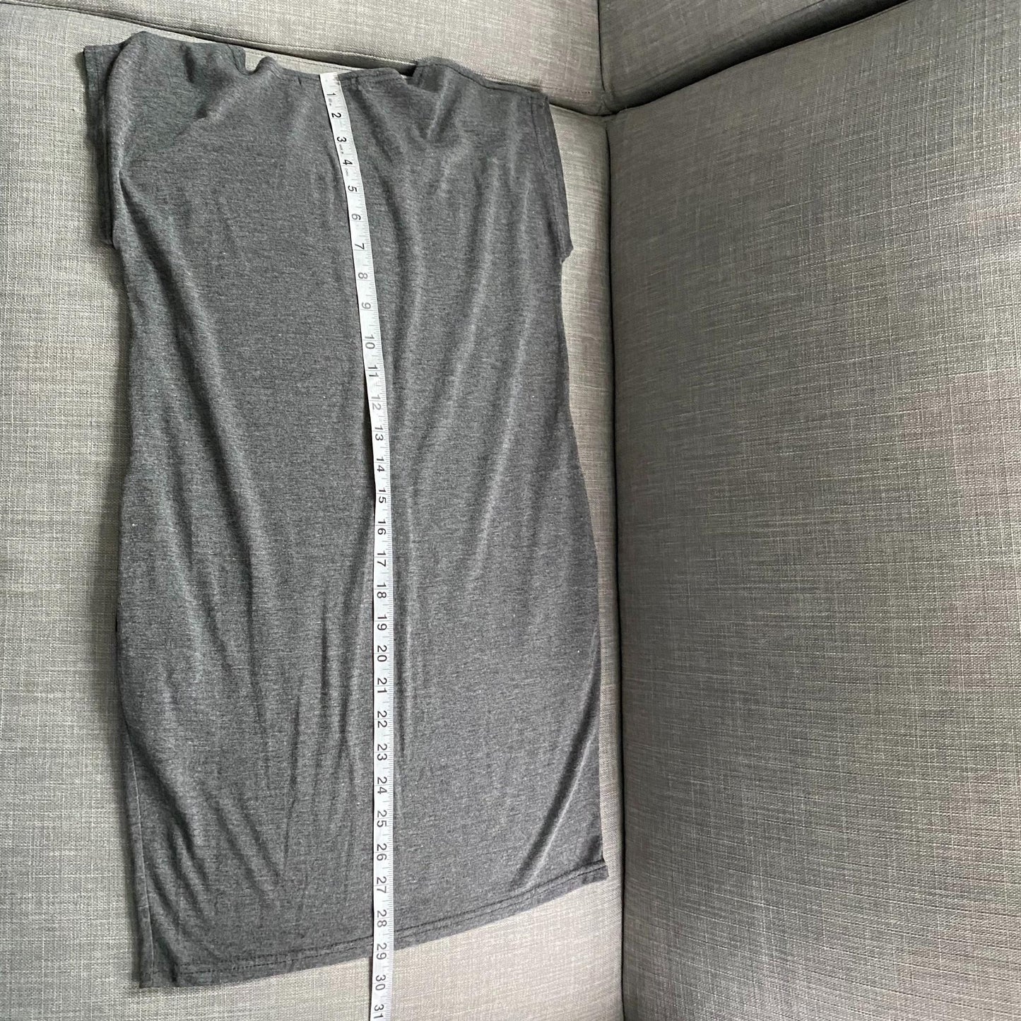 Style by My-T Cap Sleeve Gray Muscle T-Shirt Dress Small Minimalist Androgynous